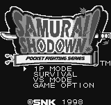 Samurai Spirits screenshot 2 for Neo Geo Pocket